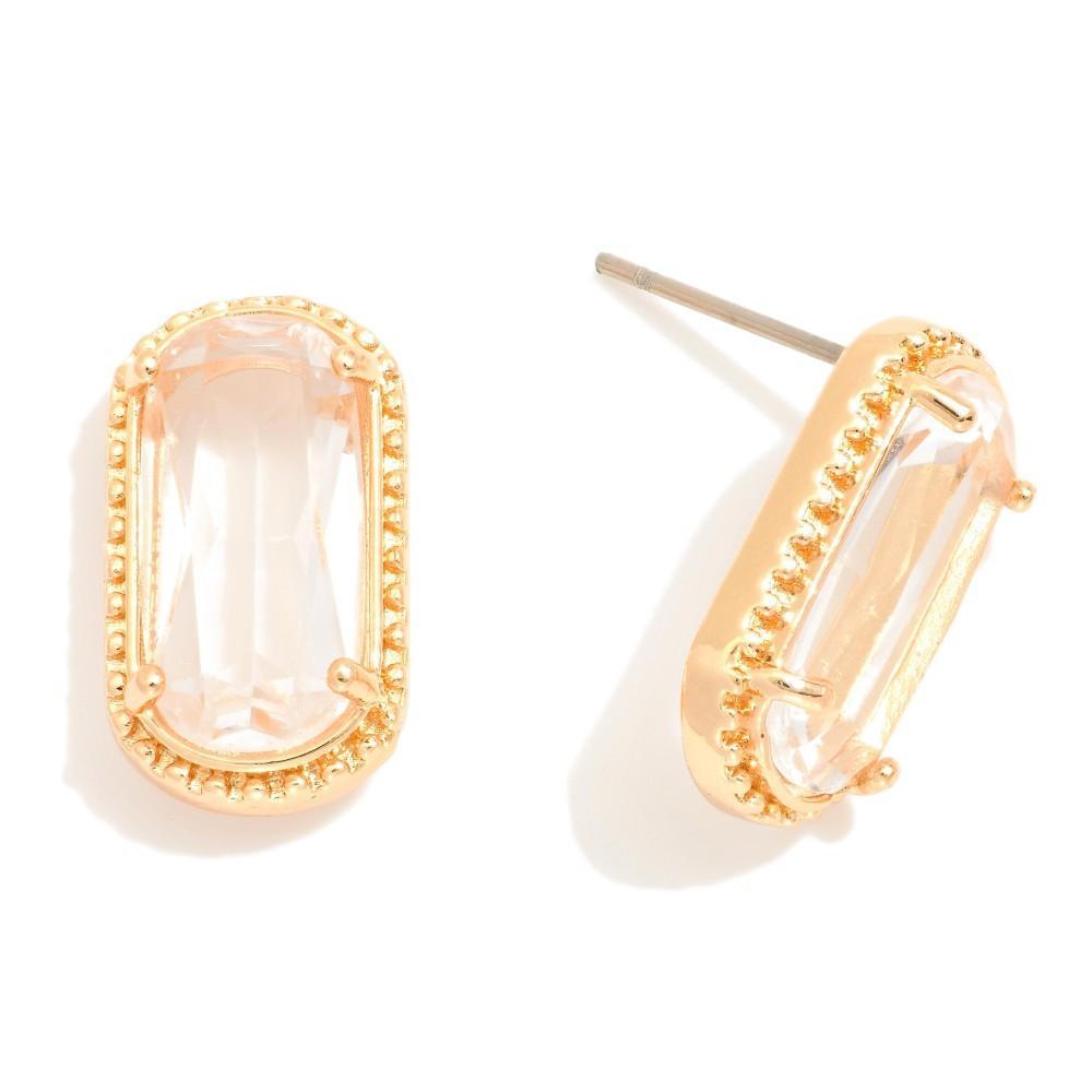 Silver Quartz Inspired Studs