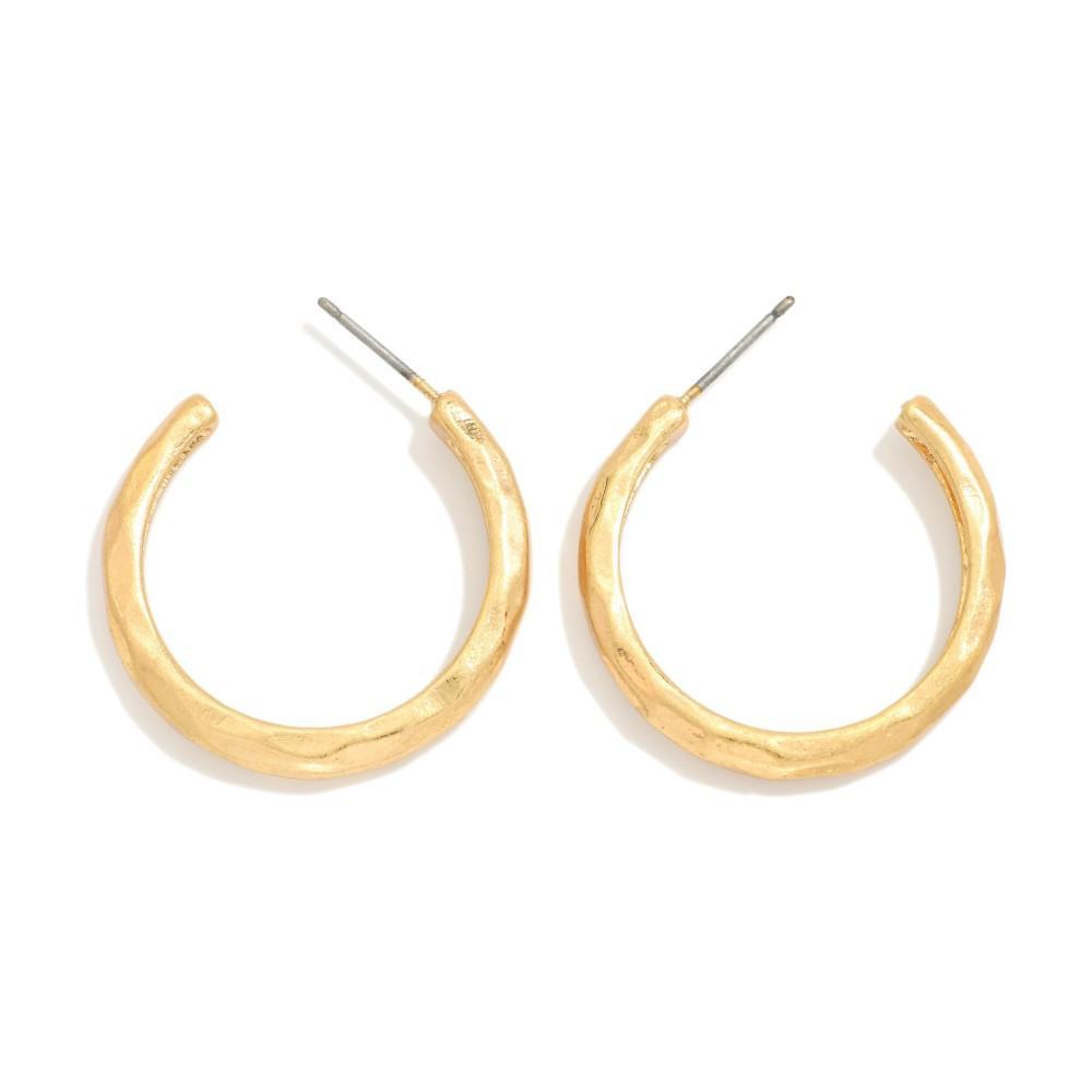 Gold textured Statement Earrings