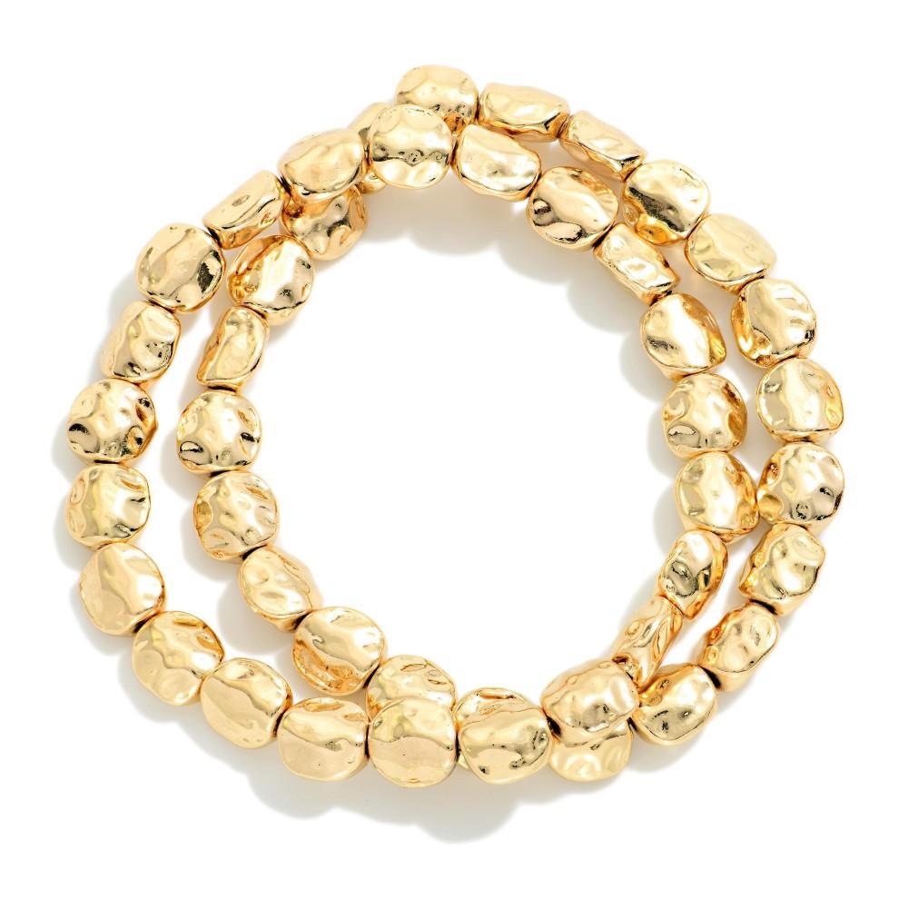 Nugget Gold Beaded Bracelet