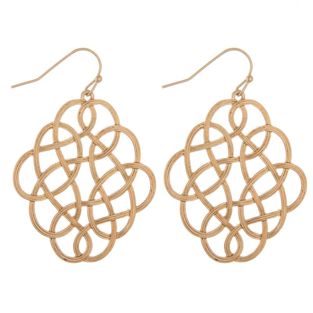 Gold Loopy Metal Drop Earrings