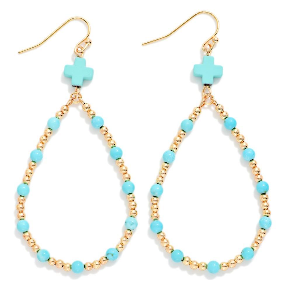 Teal Drop Earrings