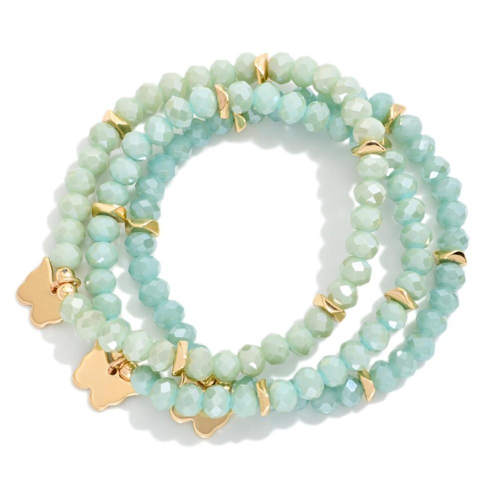 Butterfly Accent Bracelet Stack