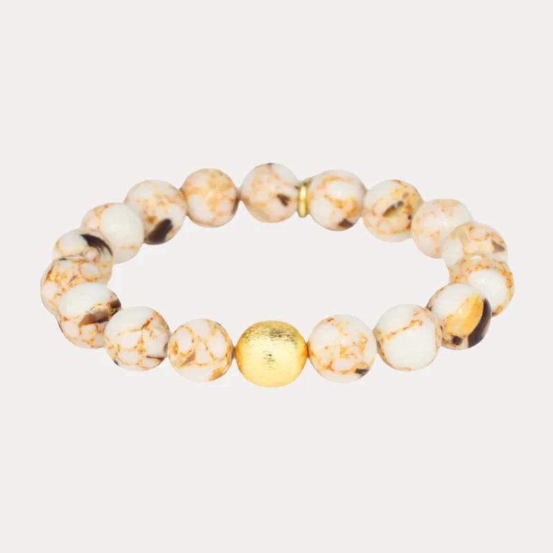 Etoile Marble Beaded Bracelet by BuDhaGirl