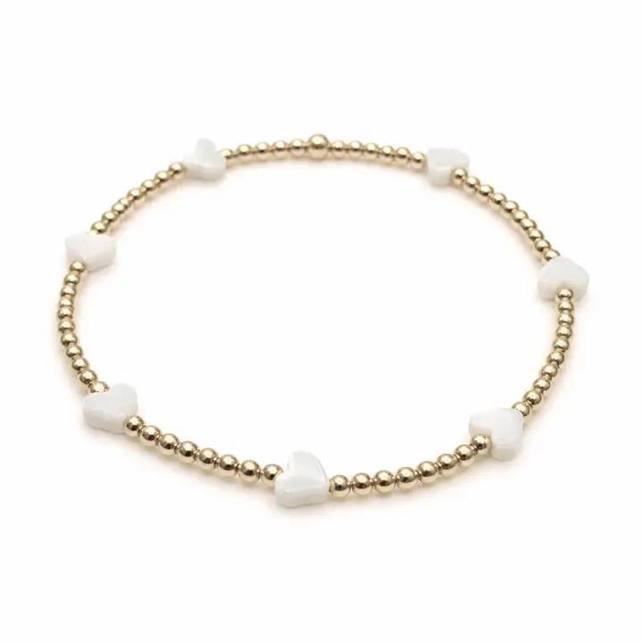 The Love Bracelet in White Mother Of Pearl By Erin Gray - 7"