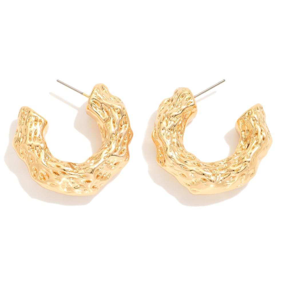 Textured Hoop Earrings
