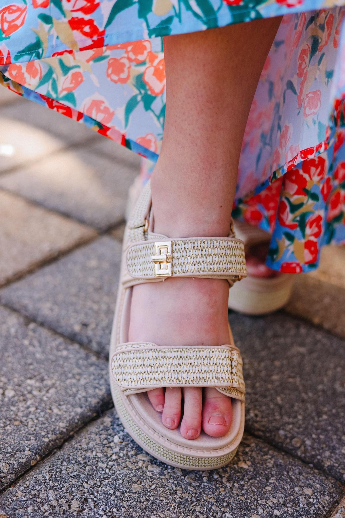 Go For It Raffia Sandal