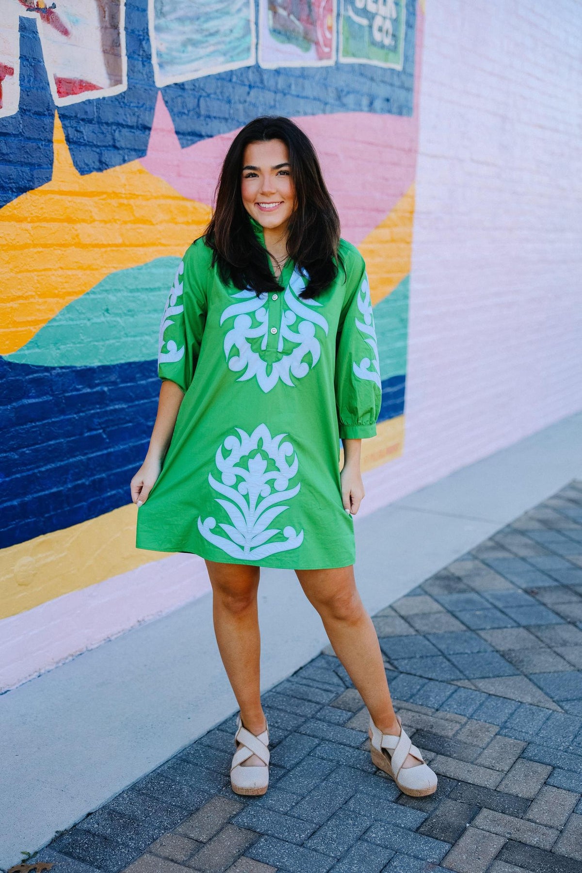 The Emerald Bluebell Mini Dress