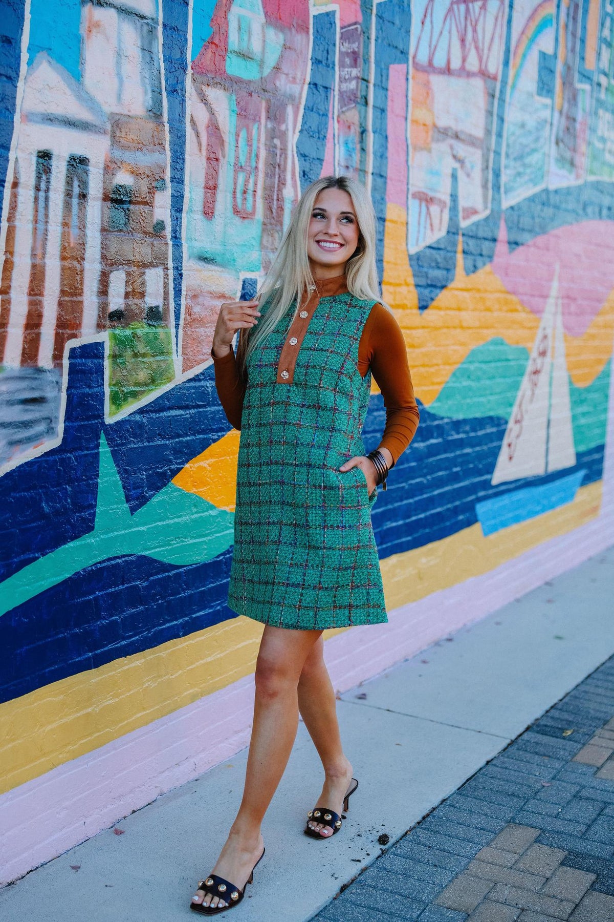 The Buckingham Tweed Mini Dress