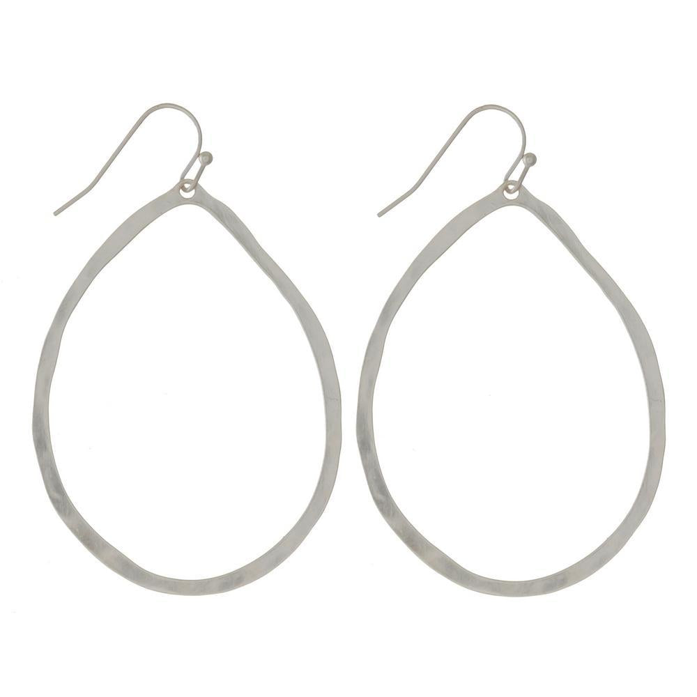 Brushed Silver Earrings