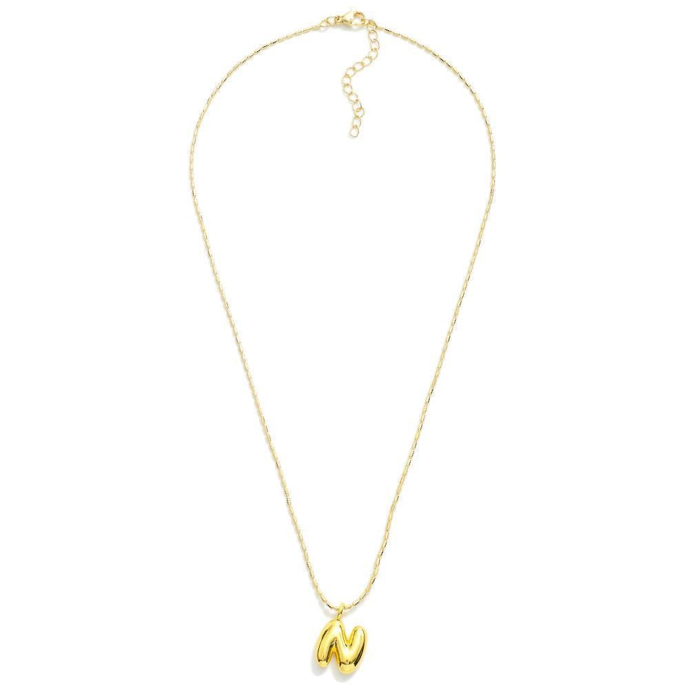 Bubble Initial Necklace