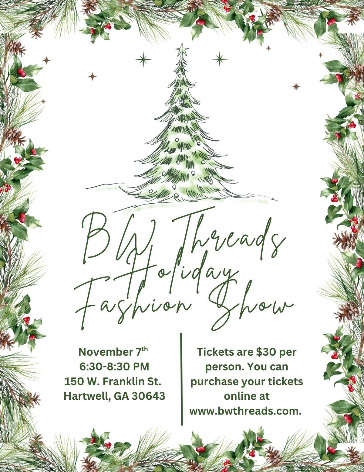 Holiday Fashion Show Ticket