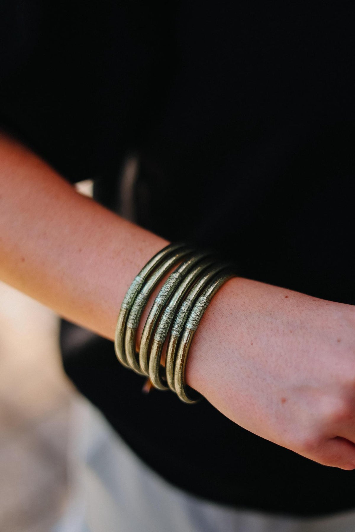 Limon All Weather Bangles (Set Of 6) - Serenity Prayer By BuDhaGirl