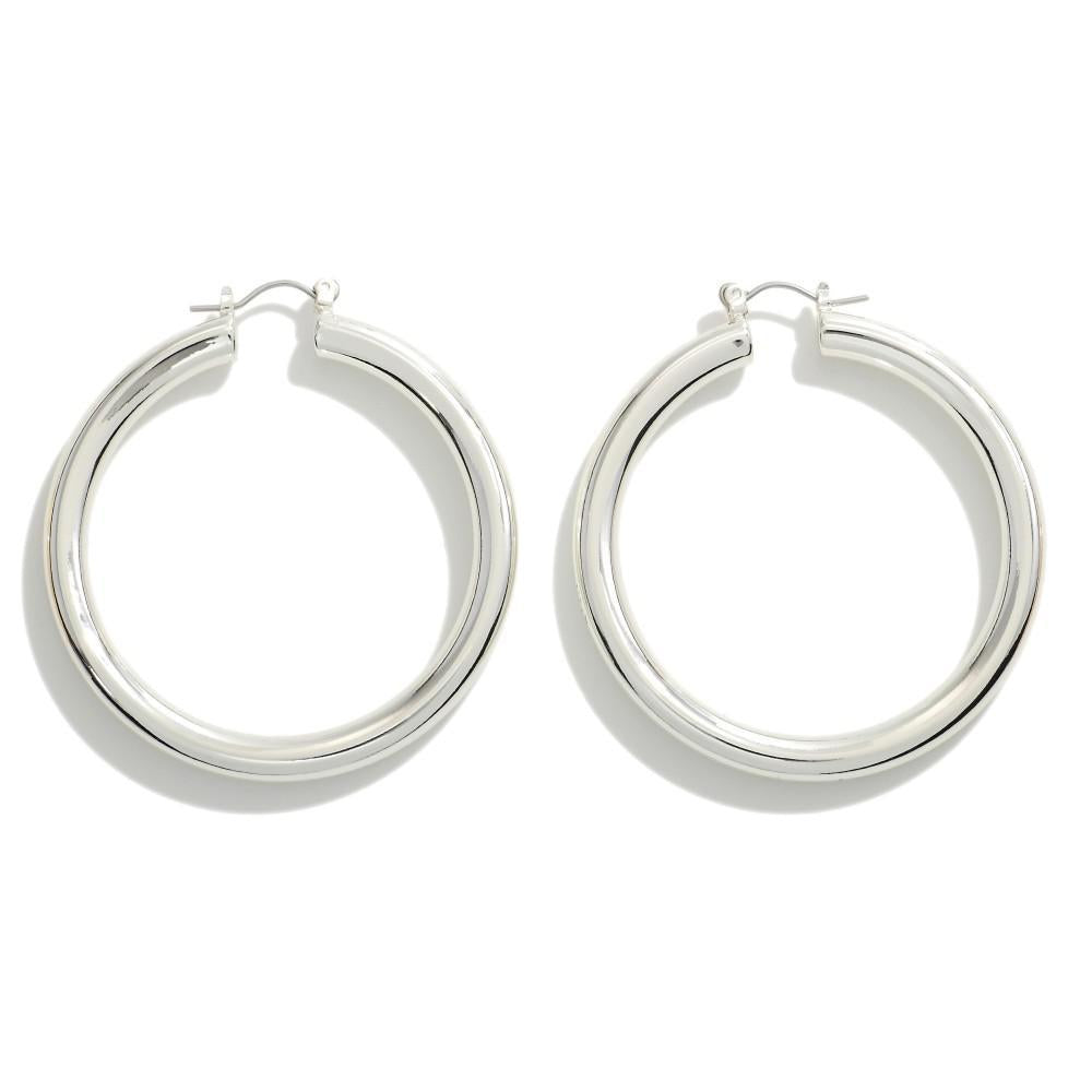 Signature Silver Hoops