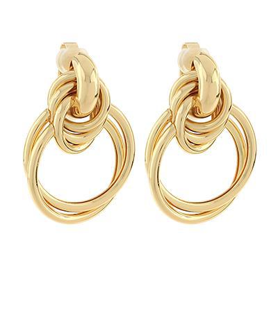 Knotted Hoop Clip On Earrings