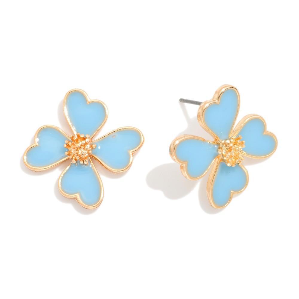 Blue Blossom Stud Earrings