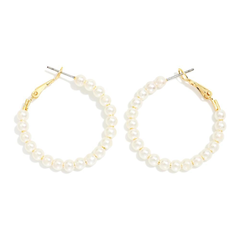 Pearl Halo Hoops