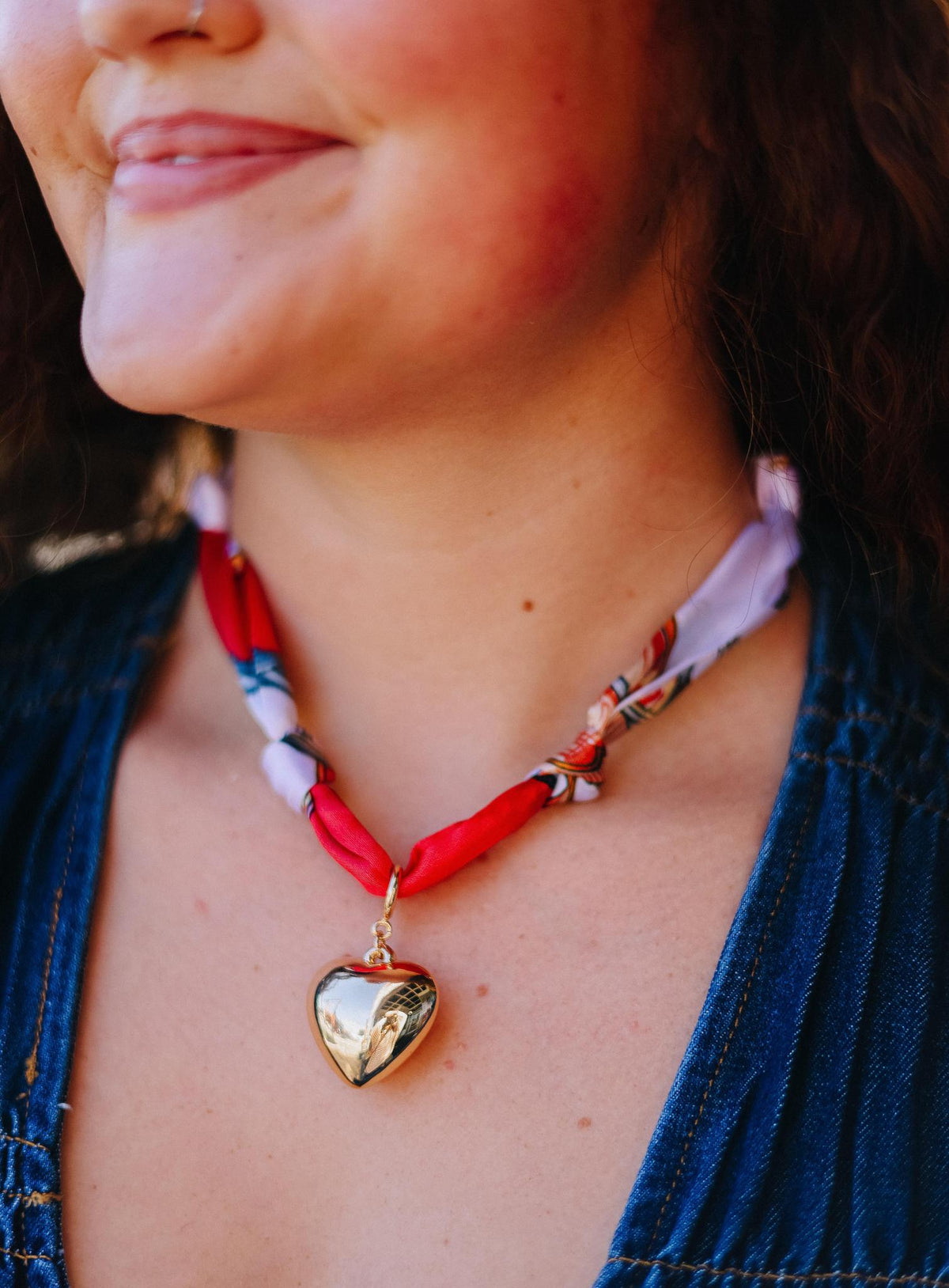 Linked In Love Scarf Necklace Set