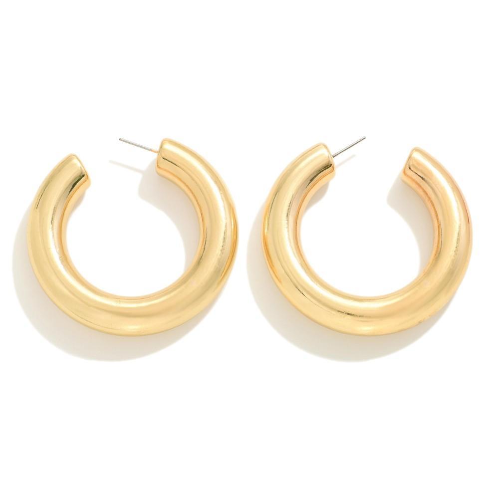 Chunky Statement Gold Hoops