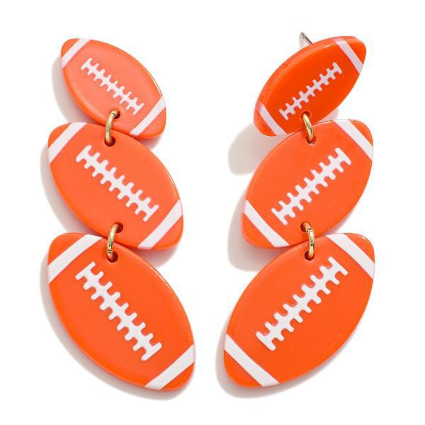 All Star Orange Earrings