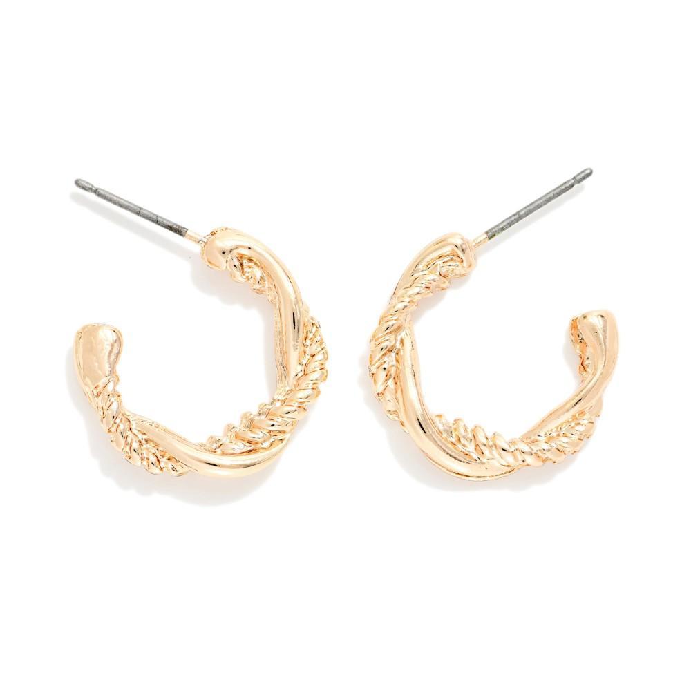 Twirled Golden Hoops