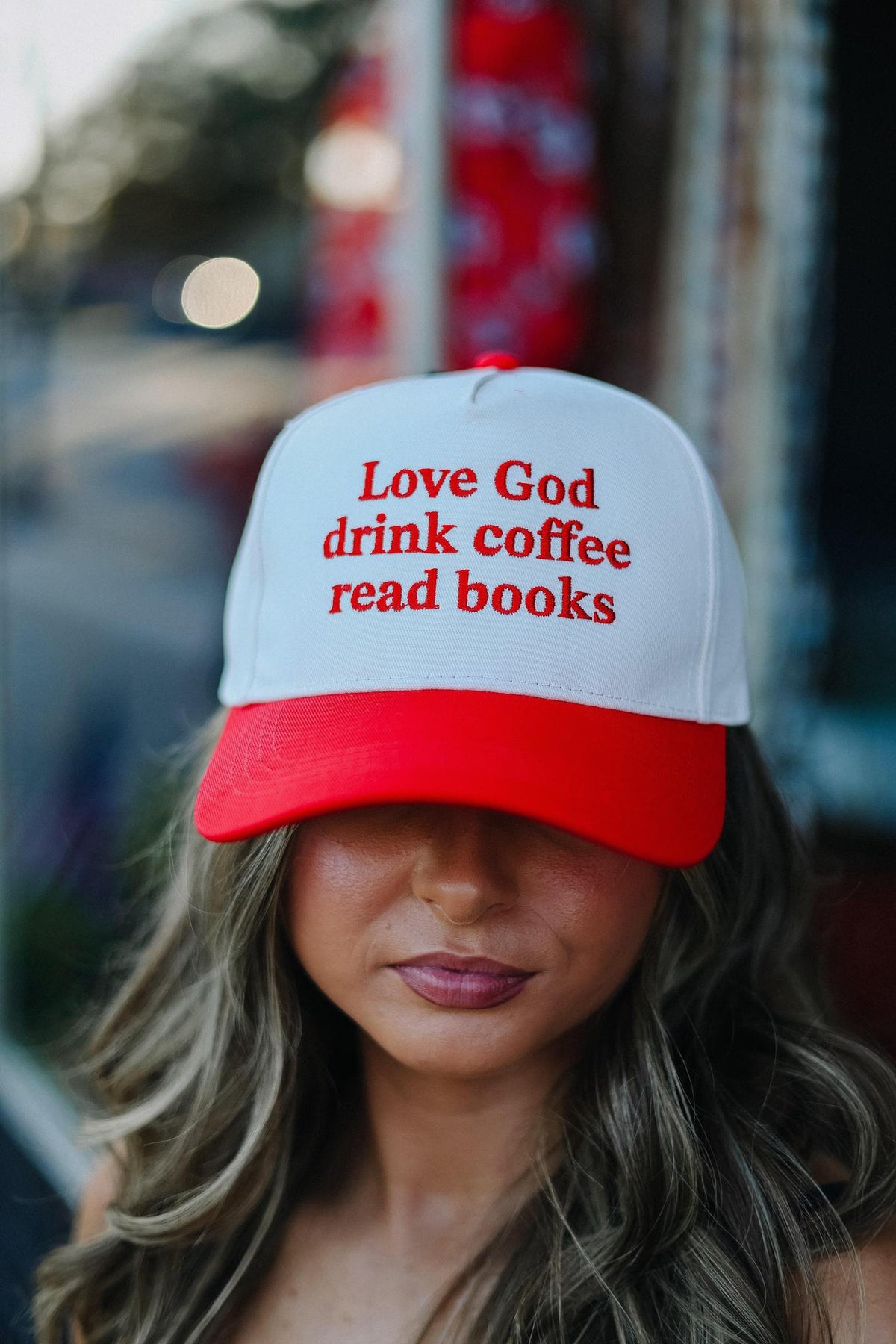 Love God Drink Coffee Read Books Hat