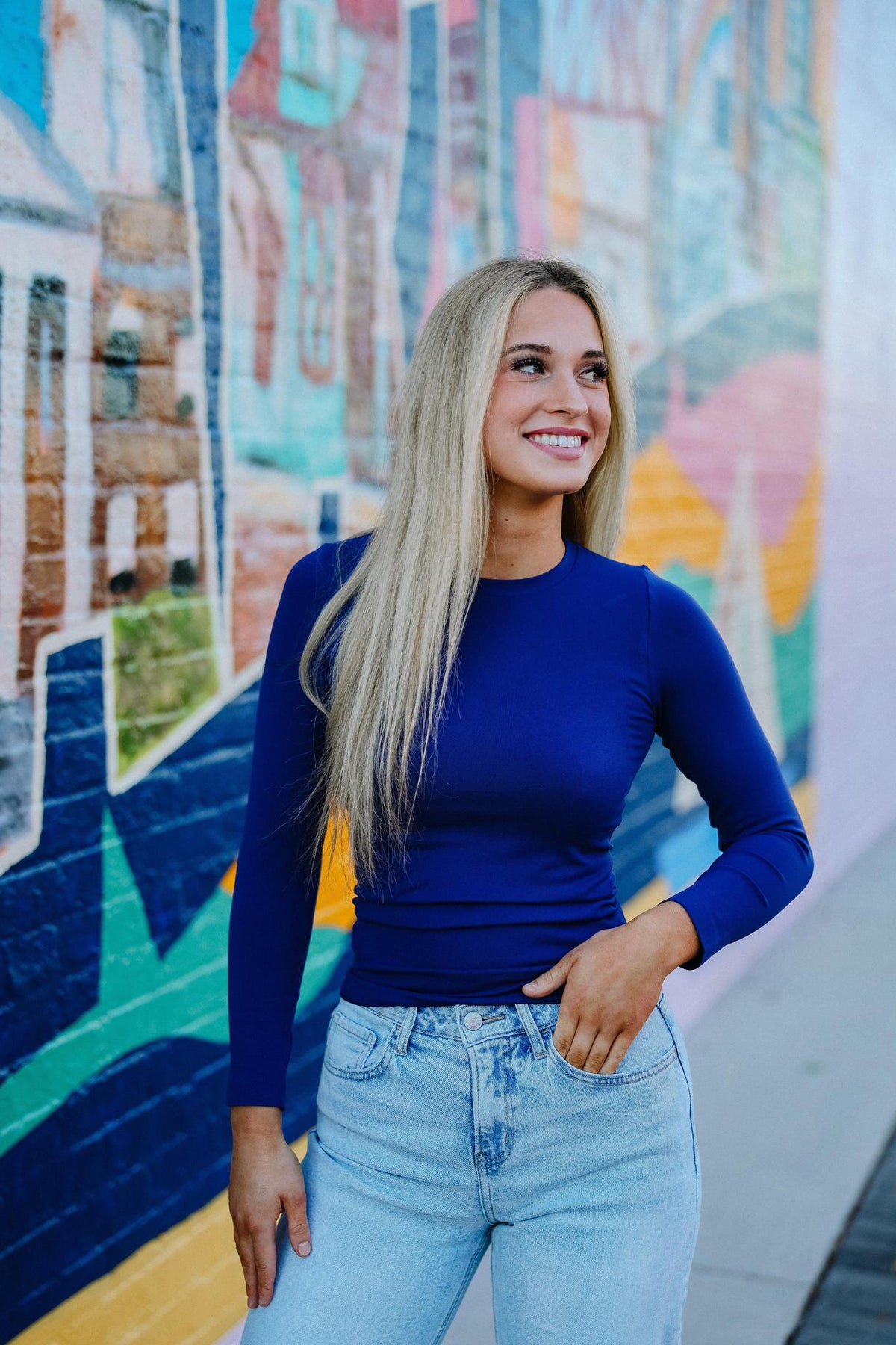 The Core Long Sleeve-Indigo