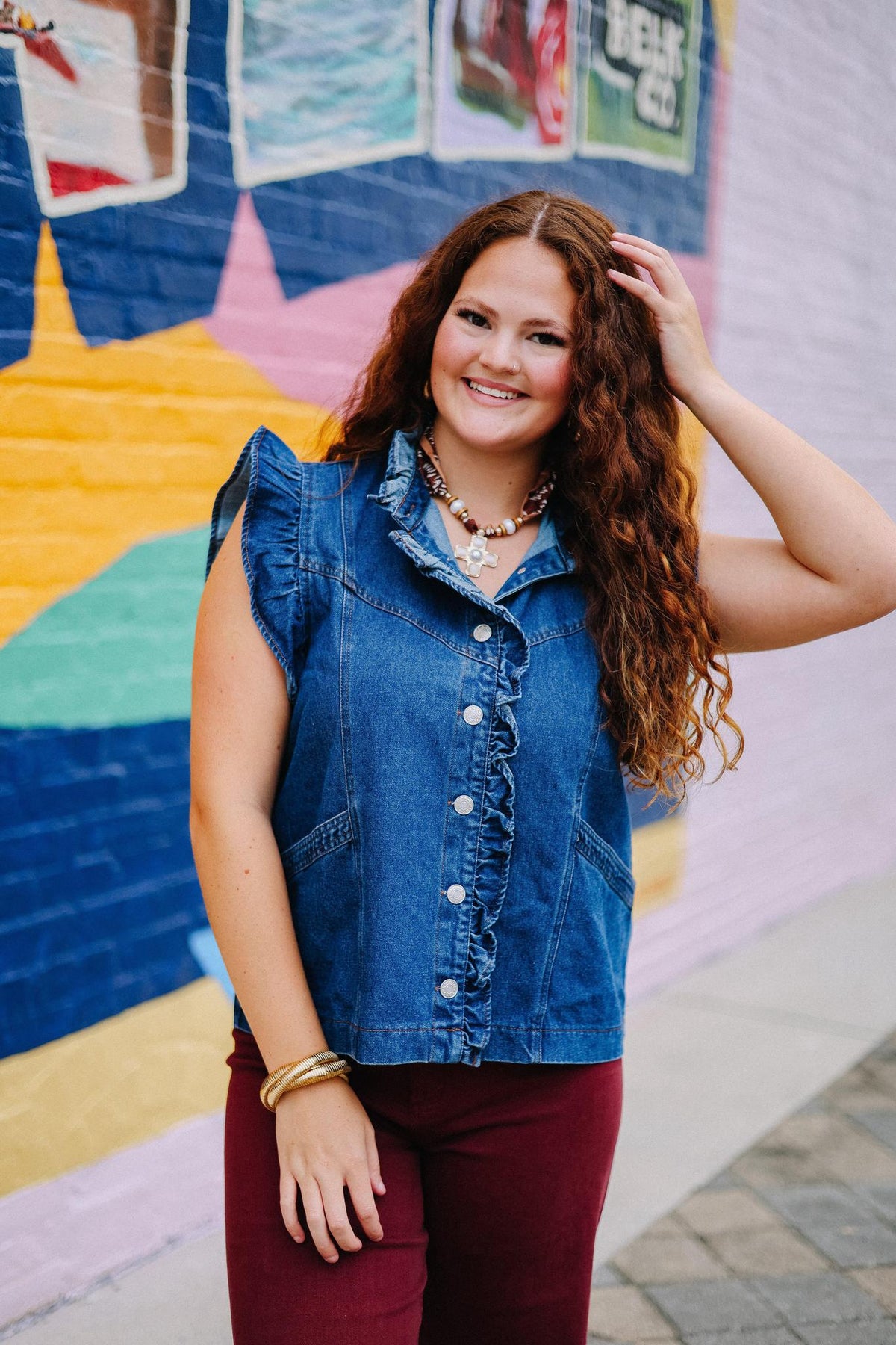 Denim Darling Ruffle Top