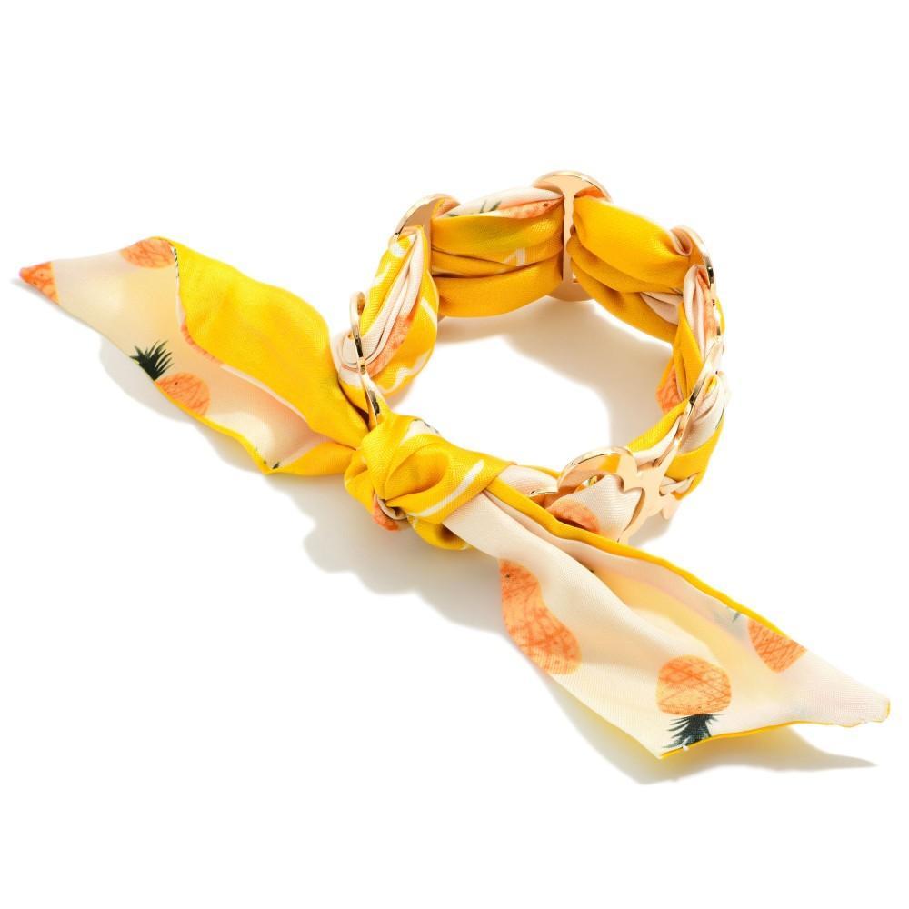Yellow Pineapple Bandana Bracelet