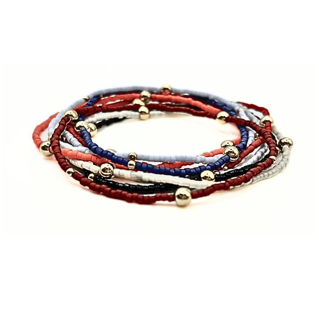 Game Day Navy & Gold Filled Bracelet by Erin Gray