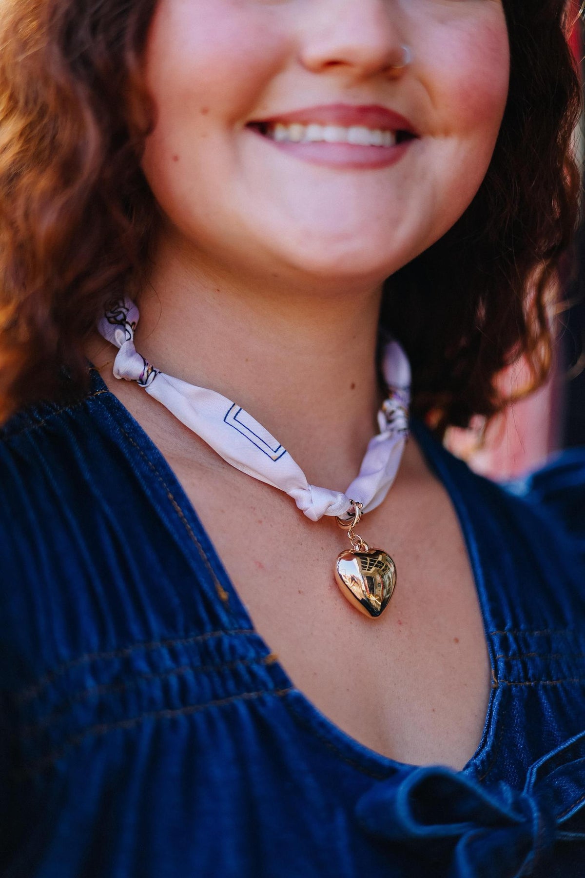 Linked In Love Scarf Necklace Set