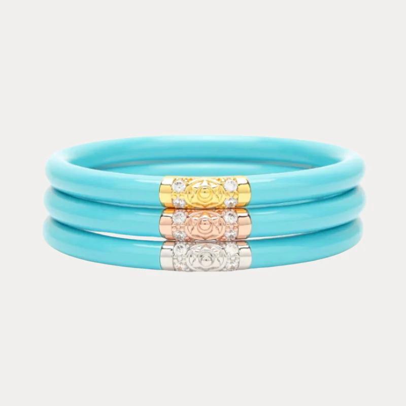 Turquoise Three Kings All Weather Bangles (Set Of 3) By BuDhaGirl