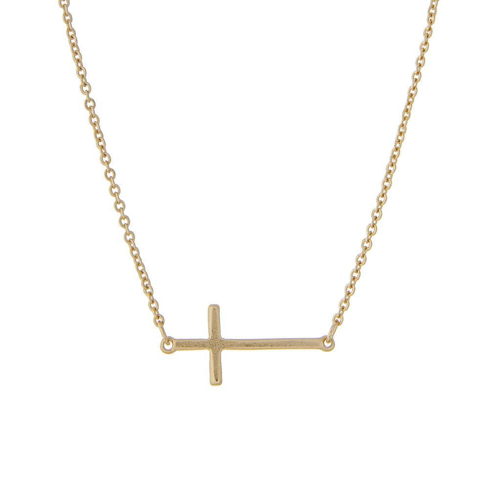 Cross Necklace- Gold