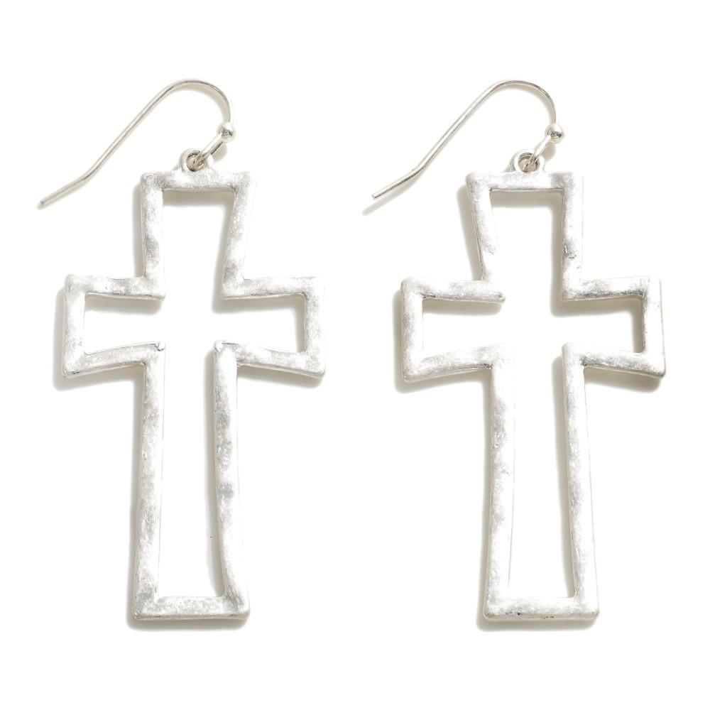 Silver Cross Earrings