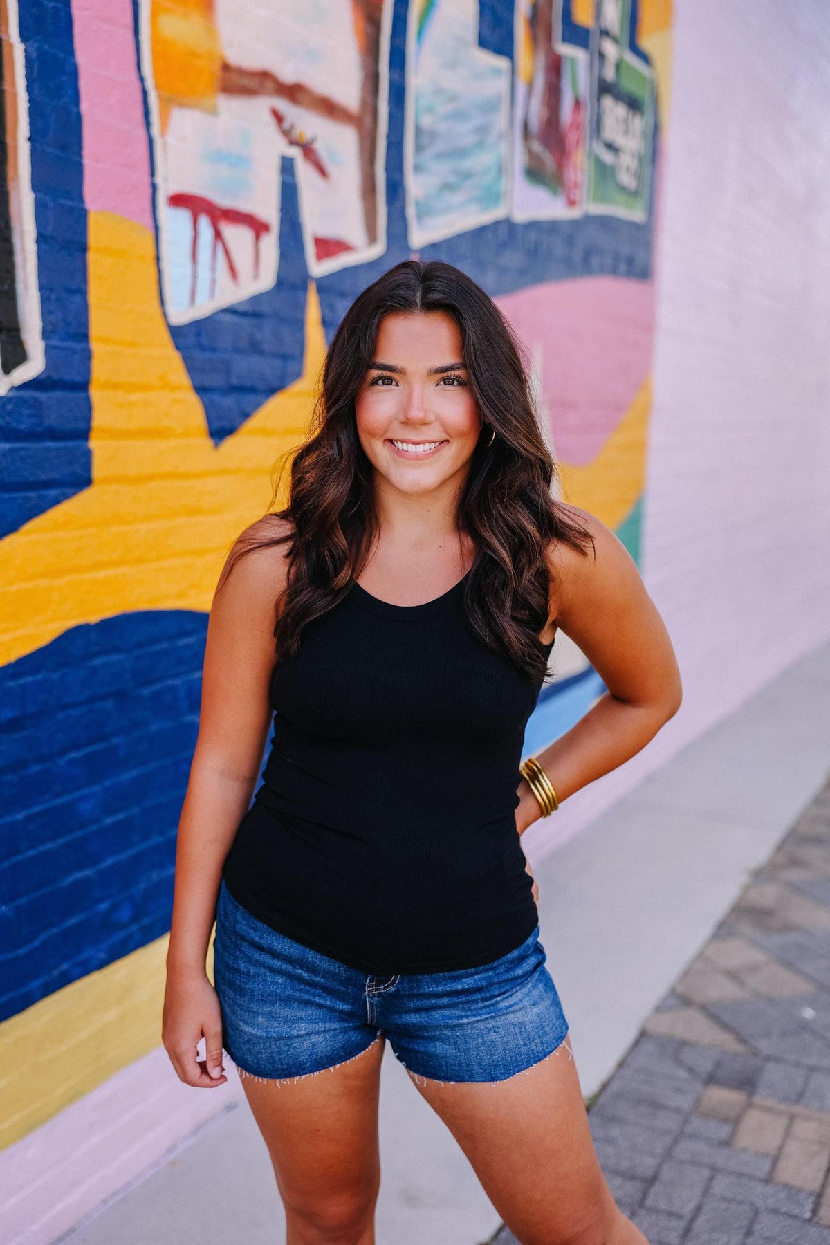 Black Tank With Built In Bra