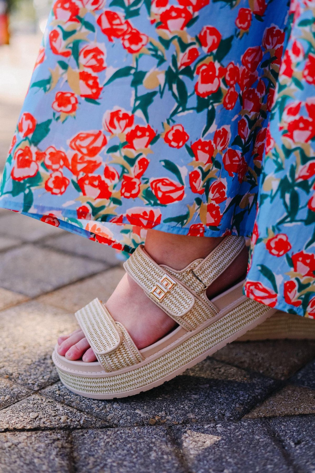Go For It Raffia Sandal